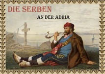 Лудвиг Салватор (1847–1915) „Срби на Јадрану“ (Праг, 1879), насловна страна збирке 45 литографија аустријског надвојводе Л.Салватора, мушка српска ношња из Карлобага Извор: ludwigsalvator.com