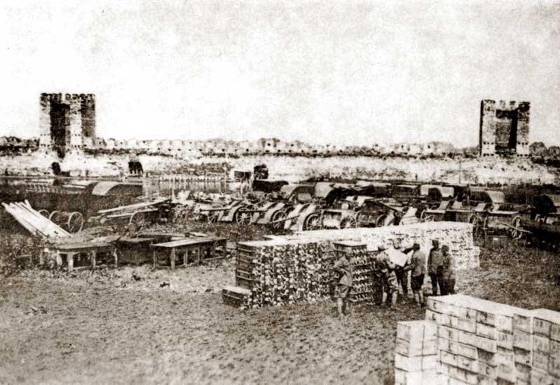 Смедеревска тврђава, одлагалиште заплењеног оружја и муниције, 1941. Фото: корисник vathra  mycity-military.com