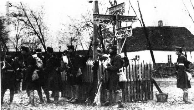 42. пешадијска (вражја) дивизија на раскрсници Шабац – Митровица – Богтић, 2. децембар 1914. Фото: Wikimedia Commons