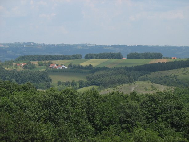 Прањани, Галовића поље, простор импровизованог аеродрома из 1944/45.  Фото: Daniel Sunter, Panoramino