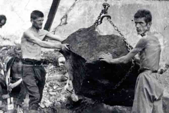 Карасјок (Норвешка): Срби-интернирци на изградњи пута  Фото: Архива Нарвик центра у Хордленду / Вечерње новости