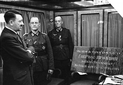 Geburtstag Hitlers 20. April 1941 (WK II) / Поклон Адолфу Хитлеру за 52. рођендан: Табла Видовданском јунаку Гаврилу Принципу