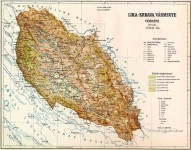 Лика и Крбава, мађарска историјска мапа Фото: Википедија