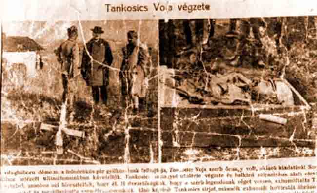 Аустријанци поред тела војводе Воје Танкосића  Фото: Збирка Музеја у Трстенику