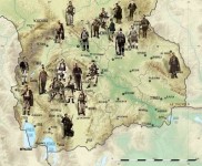 Српске војводе у Јужној Старој Србији, мапа Фото: СПОНА Скопље