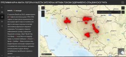 Прелиминарна мапа заточења Срба у рату 1992-1995. Фото: снимак екрана