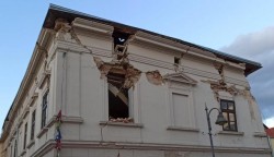 Петриња: Парохијски дом СПЦ после земљотреса у децембру 2020. Фото: СПЦ