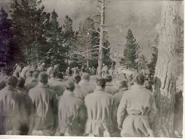 Пети пешадијски пук Дринске дивизије 14.9.1918, Богослужење пред пробој Солунског фронта Фото: Архива