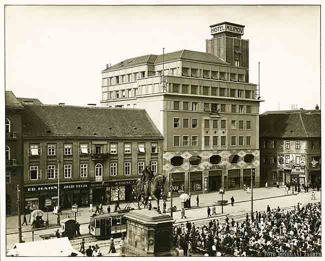 Хотел породице Милинов (данас Дубровник), Загреб, тридесете године 20. века Фото: Wikimedia Commons, Srpsko narodno vijeće, arhiv Muzeja grada Zagreba