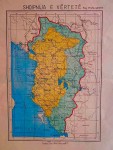 Мапа пројектоване „Велике Албаније“ изложена у Прекршајном суду у Тирани, Албанија Фото: Архива, снимак