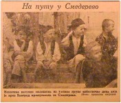 „На путу у Смедерево“, „Ново време“, 1. јули 1942. стр. 3 Фото: Јадовно 41, Никола Милованчев