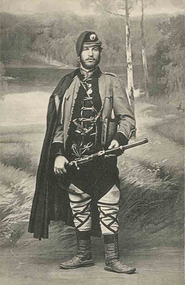 Војвода Ђорђе Ристић Скопљанче, снимљено 1905-1908. Фото: архивска разгледница, Wikimedia Commons, Trbić, Vasilije (1996) Memoari: 1898-1912, Kultura, p. 166, Zoupan