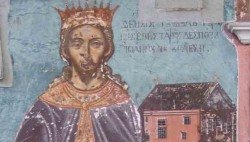 Деспот Јован Угљеша Мрњавчевић (- 26. септембар 1371) , господар Сера Фото: фреска у манастиру Ватопед на Светој Гори Атонској, Вечерње новости, М.Станчић лична архива, детаљ