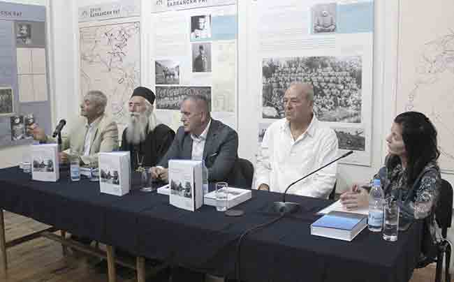 Промоција књиге „Комунистички злочини над ЈВуО – Од Равне Горе до Зеленгоре“ у Фочи, 11. јула 2025. године Фото: Игор Јанковић, Радио Фоча, Музеј Старе Херцеговине