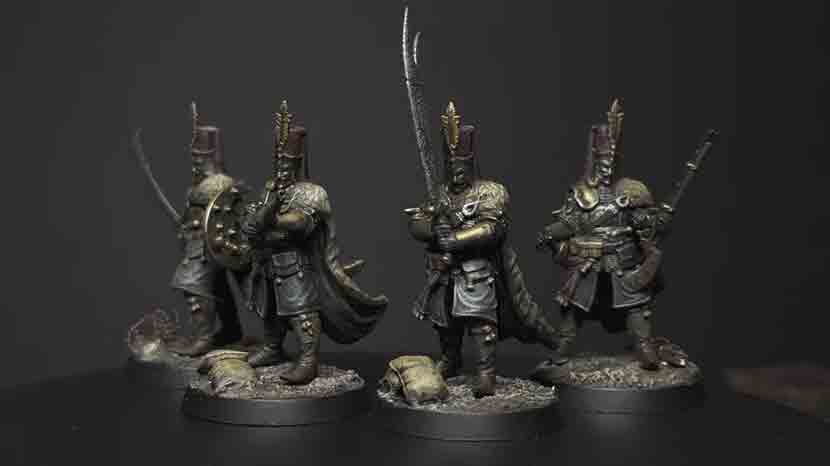 Фигуре Јаничарa (<i>Корпус шакала из Дхаламуна</i>) за стону игру алтернативне историје Великог рата, <i>Рововски крсташки рат</i> (Trench Crusade, Factory Fortress, Inc) Фото: J_Tron5, reddit.com Фигуре Јаничарa (<i>Корпус шакала из Дхаламуна</i>) за стону игру алтернативне историје Великог рата, <i>Рововски крсташки рат</i> (Trench Crusade, Factory Fortress, Inc) Фото: J_Tron5, reddit.com