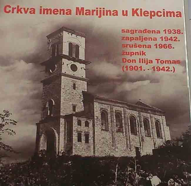 Црква у којој су насилно покрштавани Срби из Клепаца 1941. године Фото: Слободна Херцеговина Црква у којој су насилно покрштавани Срби из Клепаца 1941. године Фото: Слободна Херцеговина