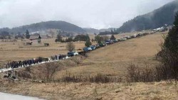 Сарајевски егзодус 1996, сцена са сета филма Линија Фото: РТВ Источно Сарајево