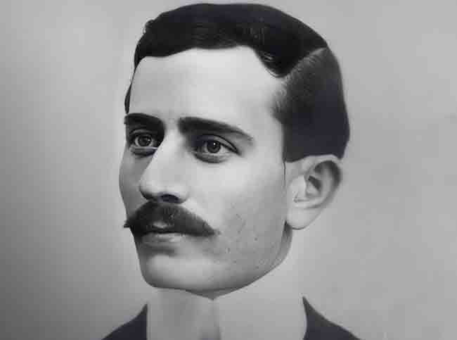 Богдан Жерајић (Невесиње, Османско царство, 1. 2. 1886 - 15. 6. 1910, Сарајево, Аустроугарска), фотографија са студија у Загребу Фото: Wikipedia, Музеј града Сарајева, исечак