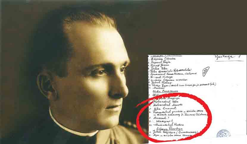 Др Крсто Грбин (1900-1943) и списак хрватских злочинаца који је правио  Фото: из колекције Ратка Лековића, Блиц, РАС Србија