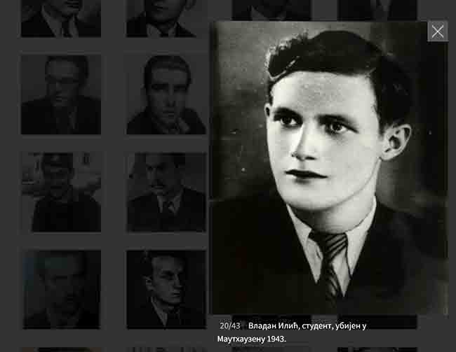 Владан Илић, студент, убијен у Маутхаузену 1943. године Фото:  Погледи, из колекције др Павла Милошевића
