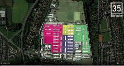 Официрски логор у Оснабрику. тлоцрт просторa где су се налазила све четири подлогора Oflag VI-A, B, C (српски) и D Фото: screenshot дела најаве удружења Барака 35, baracke35.org