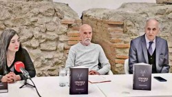 Промоција књиге Србоцид хрватске државе 1941–1945. др Владимира Умељића, Библиотека града Београда, 9. 4. 2026. Фото: Политика, Анђелко Васиљевић